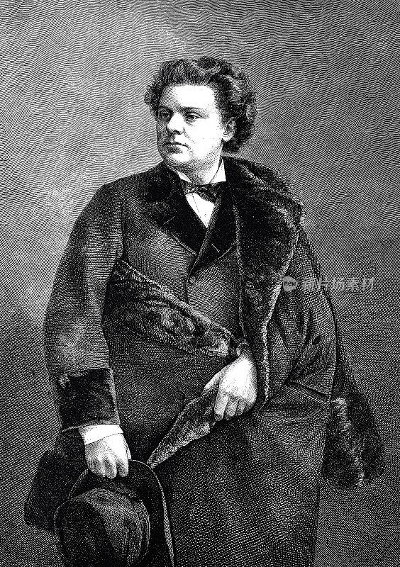 德国小提琴家奥古斯特・威廉米(August Wilhelmi)， 1845年至1908年